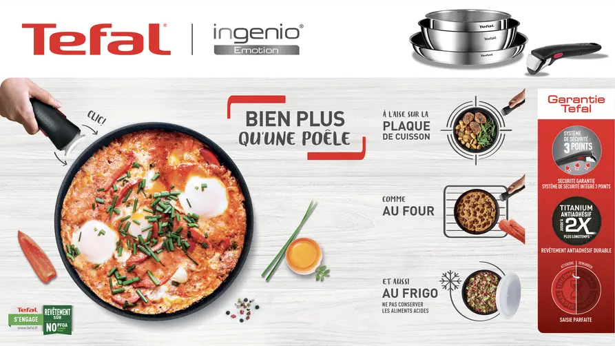 Batterie de cuisine TEFAL Ingenio Emotion 8 pcs L8968S04 – Image 2