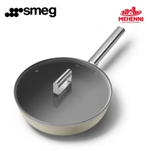 Poêle Wok 30cm Crème Mat Smeg Wof3002crm