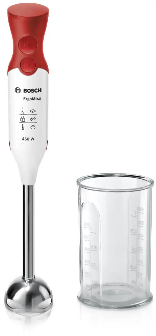 Bras Mixeur 2 Vitesses Avec Bol 600mL 450W ErgoMixx Bosch MSM64110 – Image 3