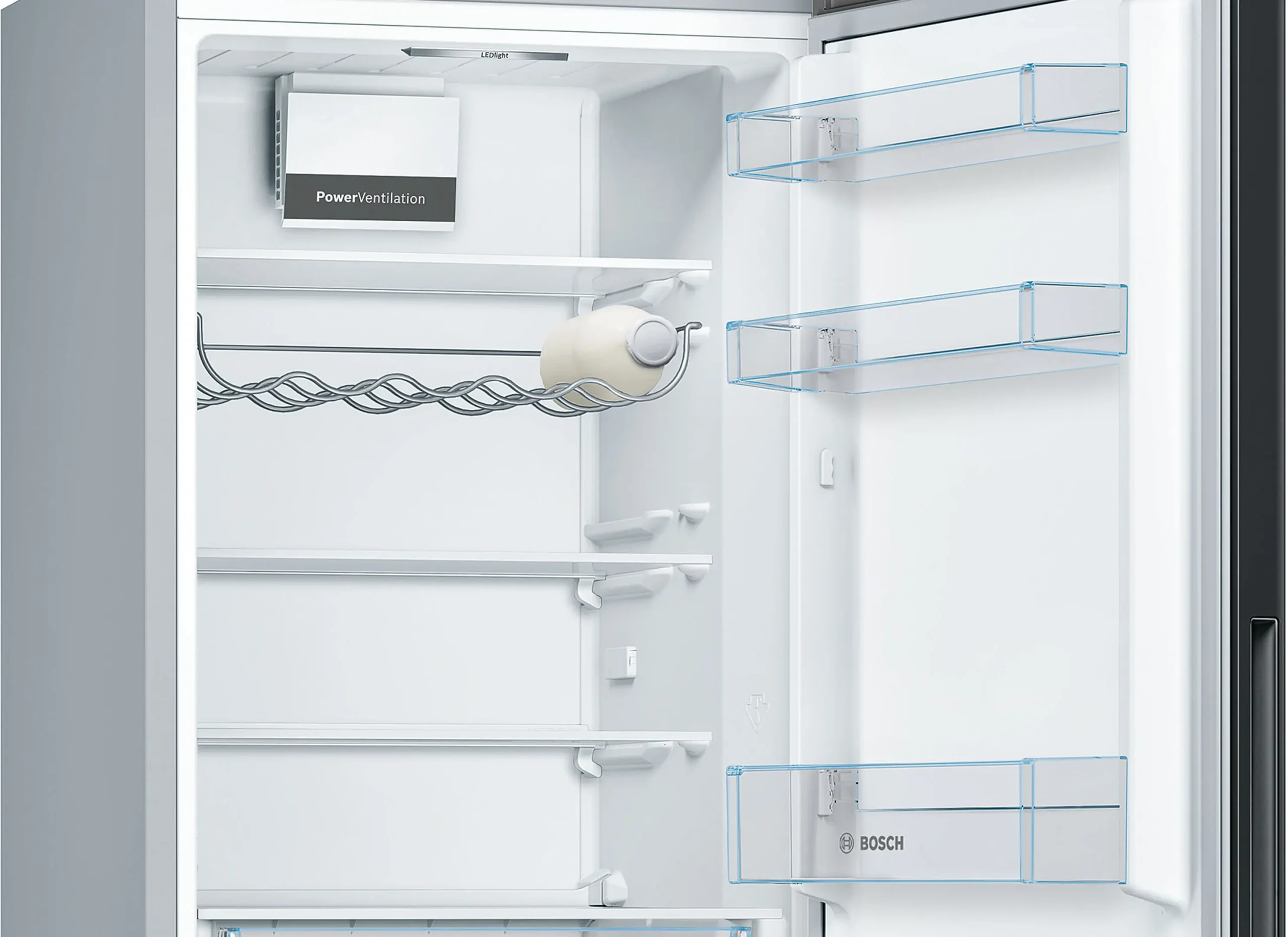 BOSCH Réfrigérateur combiné 186 x 60 cm 308l lowfrost noir - KGV36VBEAS – Image 4