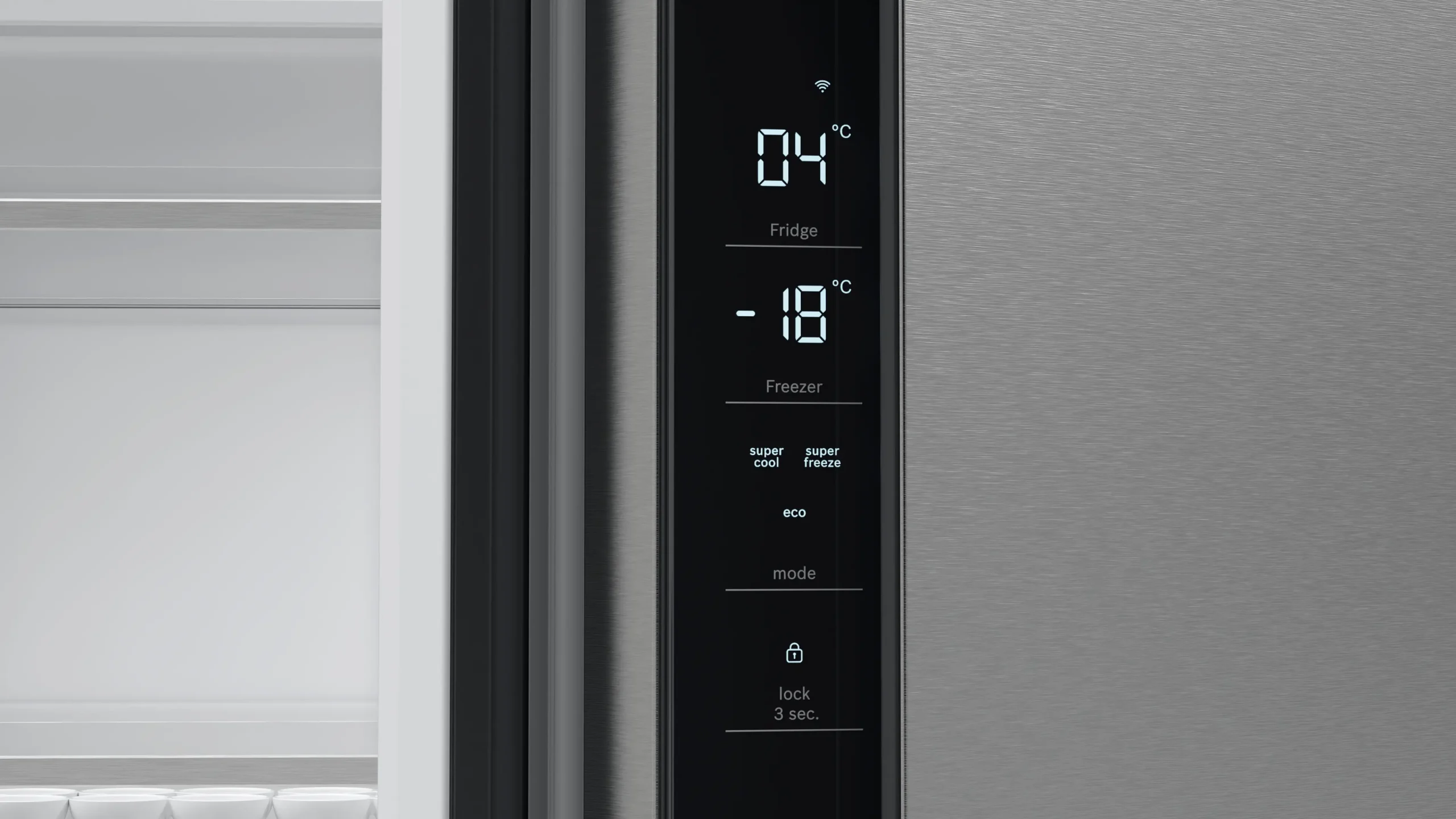 Série 4 Réfrigérateur Bosch multi-portes congélateur en bas 183 x 90.5 cm Inox – Image 6
