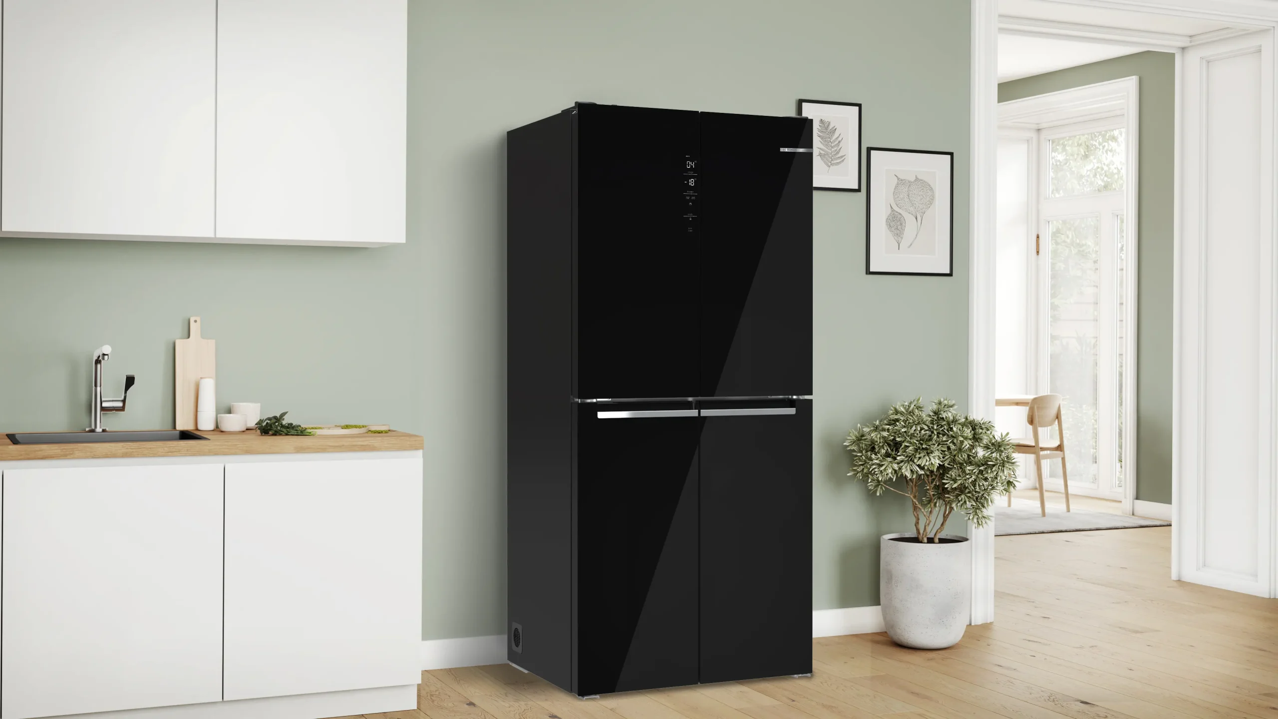 Série 4 Réfrigérateur Bosch multi-portes congélateur en bas 183 x 90.5 cm – Image 3
