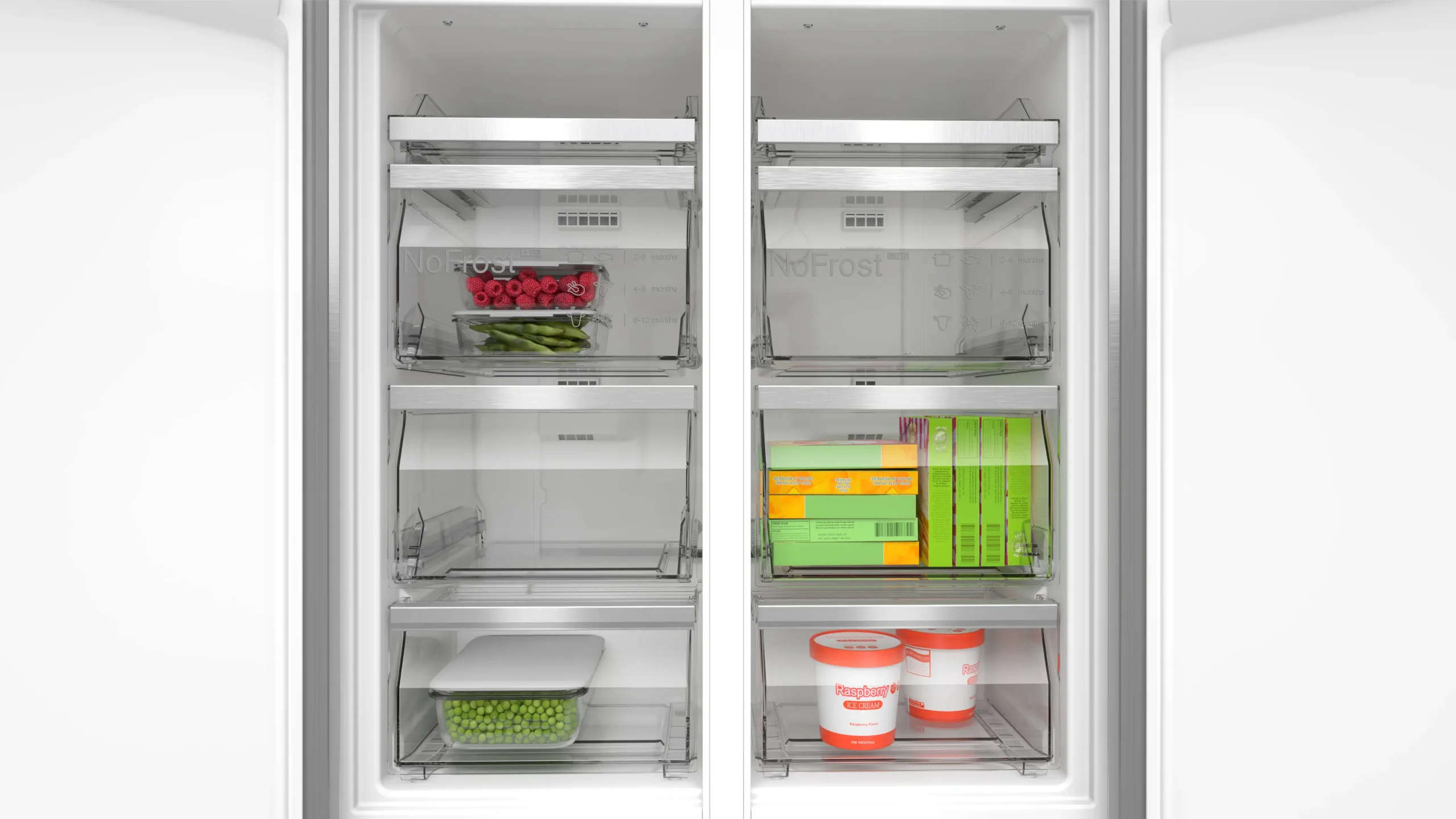 Série 4 Réfrigérateur Bosch multi-portes congélateur en bas 183 x 90.5 cm – Image 5