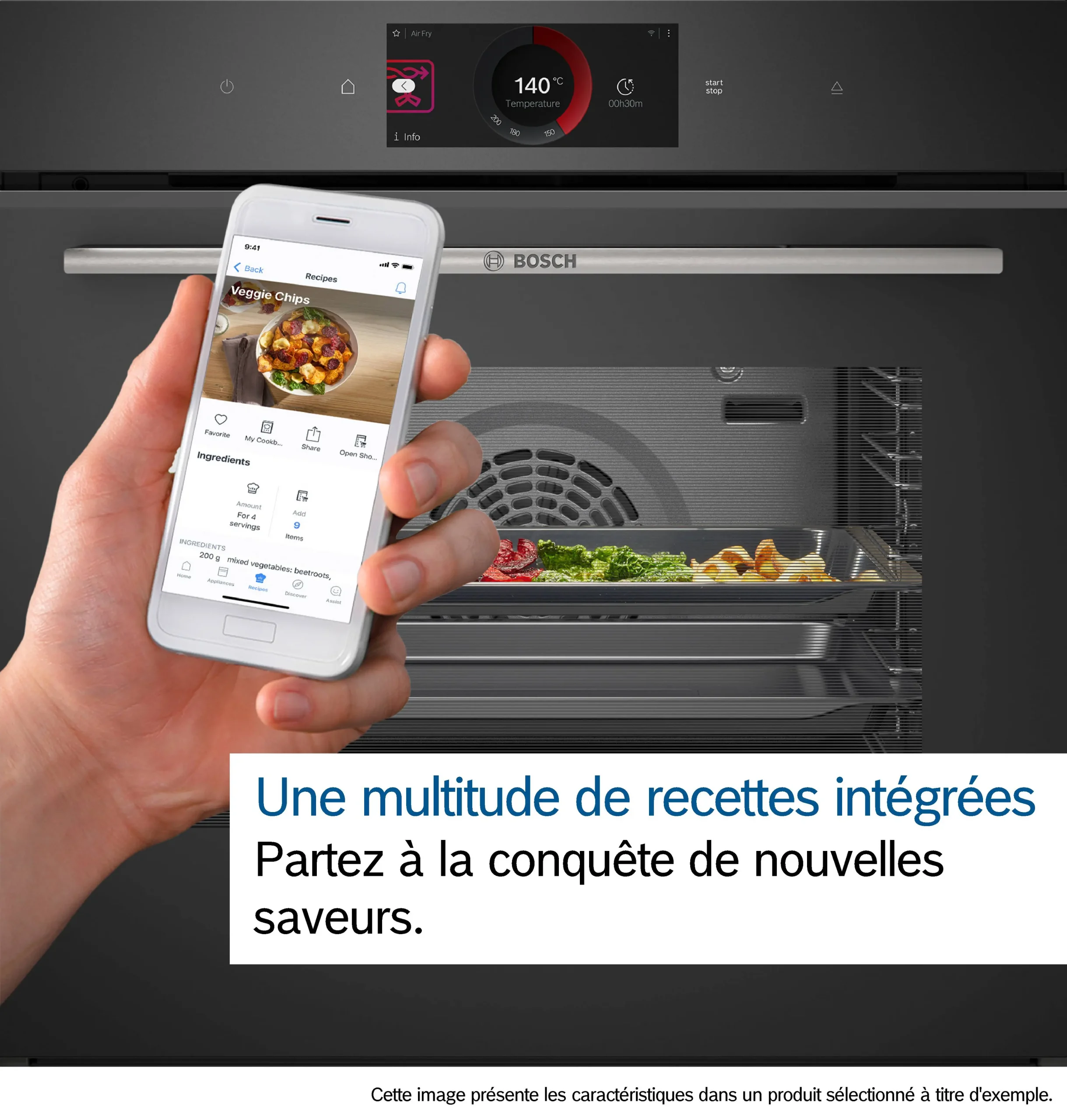 FOUR BOSCH SERIE 8 NOIR Pyrolyse + Hydrolyse + WIFI 71L 14 MODE DE CUISSON HBG7741B1 - HBG7741B – Image 8
