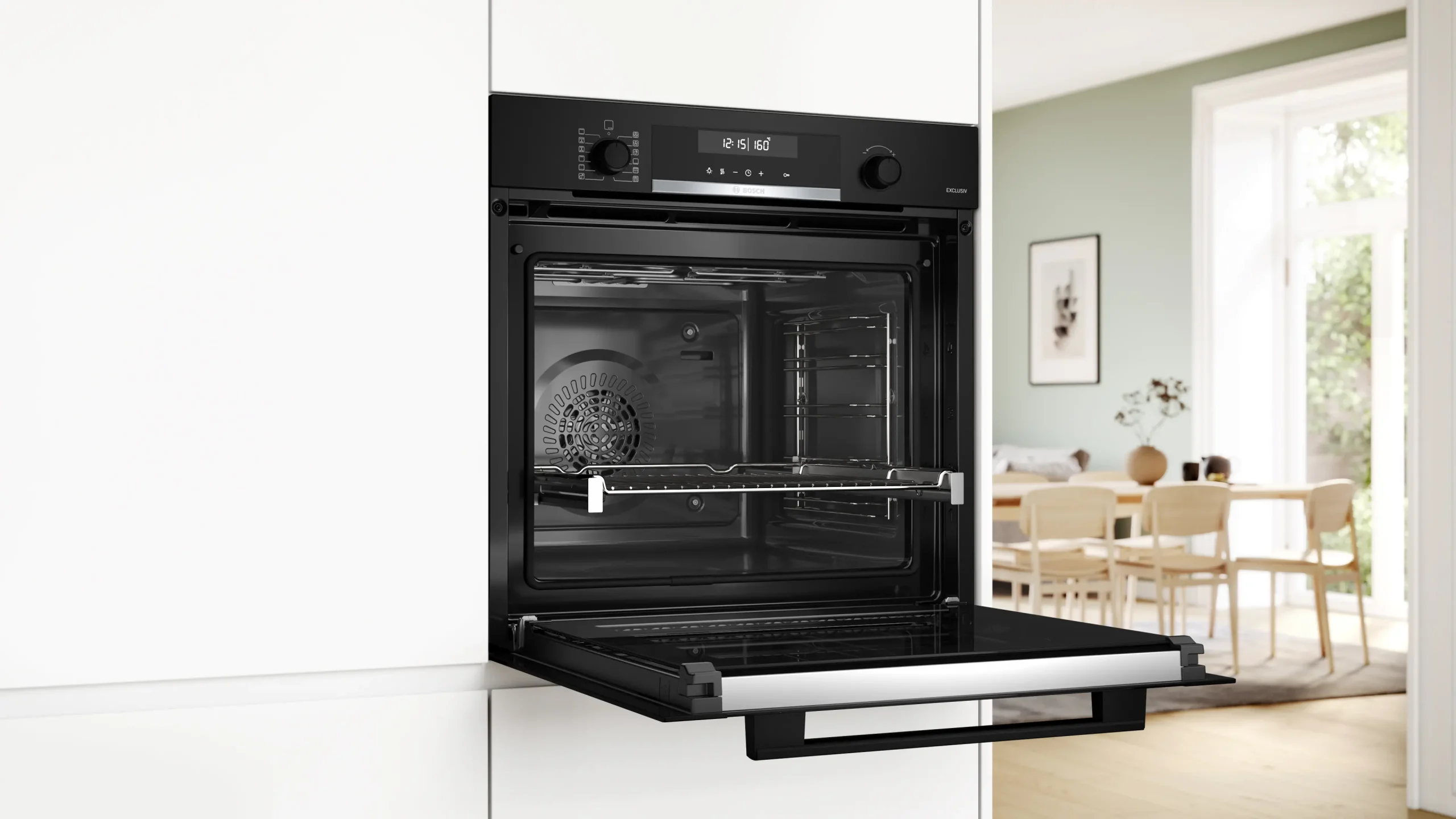 FOUR BOSCH SERIE 6 NOIR 60 x 60 CM ECO CLEAN HYDROLYSE 71L VENTILE AIR FRYER HBG536EB4 – Image 3