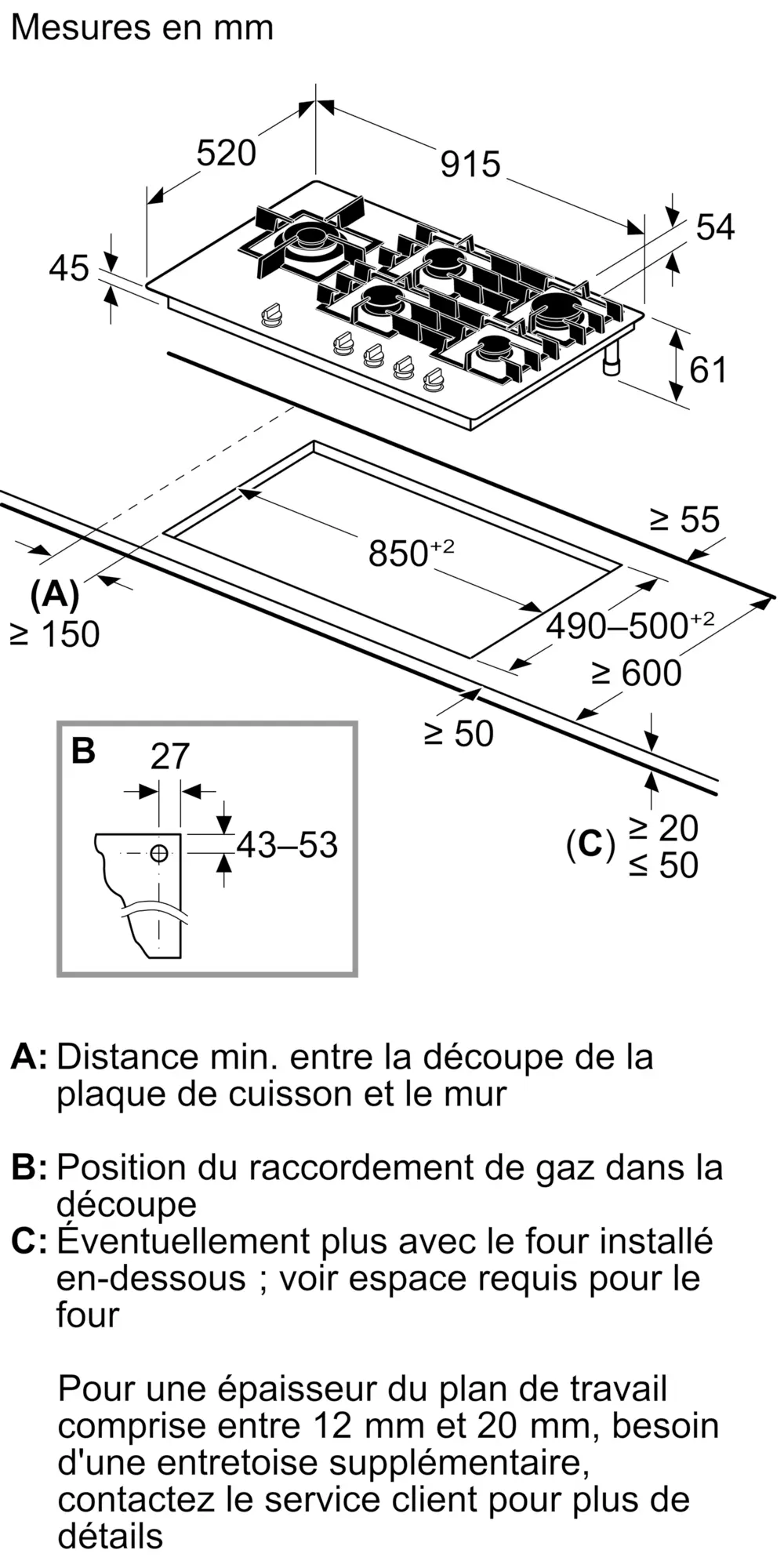 Bosch Série 8 Table gaz 90 cm Verre dur, Noir – Image 4