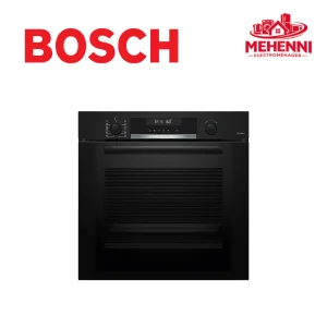 FOUR BOSCH SERIE 6 NOIR 60 x 60 CM ECO CLEAN HYDROLYSE 71L VENTILE AIR FRYER HBG536EB4