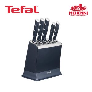 Tefal EverSharp, Set de couteaux 5 pièces et bloc de couteaux avec système d'aiguisage intégré